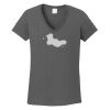 Ladies Heavy Cotton ™ 100% Cotton V Neck T Shirt Thumbnail