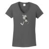 Ladies Heavy Cotton ™ 100% Cotton V Neck T Shirt Thumbnail
