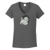 Ladies Heavy Cotton ™ 100% Cotton V Neck T Shirt Thumbnail