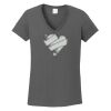 Ladies Heavy Cotton ™ 100% Cotton V Neck T Shirt Thumbnail