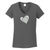 Ladies Heavy Cotton ™ 100% Cotton V Neck T Shirt Thumbnail