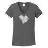 Ladies Heavy Cotton ™ 100% Cotton V Neck T Shirt Thumbnail