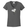 Ladies Heavy Cotton ™ 100% Cotton V Neck T Shirt Thumbnail