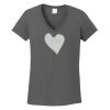 Ladies Heavy Cotton ™ 100% Cotton V Neck T Shirt Thumbnail