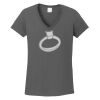 Ladies Heavy Cotton ™ 100% Cotton V Neck T Shirt Thumbnail