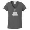 Ladies Heavy Cotton ™ 100% Cotton V Neck T Shirt Thumbnail