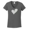 Ladies Heavy Cotton ™ 100% Cotton V Neck T Shirt Thumbnail