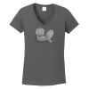 Ladies Heavy Cotton ™ 100% Cotton V Neck T Shirt Thumbnail