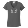 Ladies Heavy Cotton ™ 100% Cotton V Neck T Shirt Thumbnail