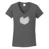 Ladies Heavy Cotton ™ 100% Cotton V Neck T Shirt Thumbnail