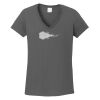 Ladies Heavy Cotton ™ 100% Cotton V Neck T Shirt Thumbnail