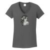 Ladies Heavy Cotton ™ 100% Cotton V Neck T Shirt Thumbnail