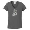 Ladies Heavy Cotton ™ 100% Cotton V Neck T Shirt Thumbnail