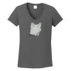 Ladies Heavy Cotton ™ 100% Cotton V Neck T Shirt Thumbnail