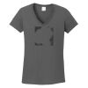 Ladies Heavy Cotton ™ 100% Cotton V Neck T Shirt Thumbnail