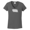 Ladies Heavy Cotton ™ 100% Cotton V Neck T Shirt Thumbnail
