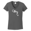 Ladies Heavy Cotton ™ 100% Cotton V Neck T Shirt Thumbnail