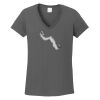 Ladies Heavy Cotton ™ 100% Cotton V Neck T Shirt Thumbnail