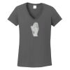 Ladies Heavy Cotton ™ 100% Cotton V Neck T Shirt Thumbnail