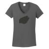 Ladies Heavy Cotton ™ 100% Cotton V Neck T Shirt Thumbnail