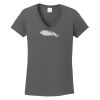 Ladies Heavy Cotton ™ 100% Cotton V Neck T Shirt Thumbnail