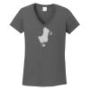 Ladies Heavy Cotton ™ 100% Cotton V Neck T Shirt Thumbnail