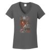 Ladies Heavy Cotton ™ 100% Cotton V Neck T Shirt Thumbnail