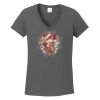 Ladies Heavy Cotton ™ 100% Cotton V Neck T Shirt Thumbnail