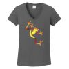 Ladies Heavy Cotton ™ 100% Cotton V Neck T Shirt Thumbnail