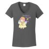 Ladies Heavy Cotton ™ 100% Cotton V Neck T Shirt Thumbnail