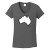 Ladies Heavy Cotton ™ 100% Cotton V Neck T Shirt Thumbnail