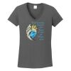 Ladies Heavy Cotton ™ 100% Cotton V Neck T Shirt Thumbnail