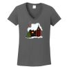 Ladies Heavy Cotton ™ 100% Cotton V Neck T Shirt Thumbnail