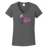 Ladies Heavy Cotton ™ 100% Cotton V Neck T Shirt Thumbnail