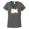 Ladies Heavy Cotton ™ 100% Cotton V Neck T Shirt Thumbnail