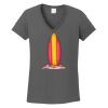 Ladies Heavy Cotton ™ 100% Cotton V Neck T Shirt Thumbnail