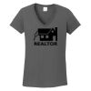 Ladies Heavy Cotton ™ 100% Cotton V Neck T Shirt Thumbnail