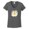 Ladies Heavy Cotton ™ 100% Cotton V Neck T Shirt Thumbnail