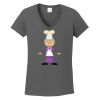 Ladies Heavy Cotton ™ 100% Cotton V Neck T Shirt Thumbnail