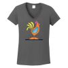 Ladies Heavy Cotton ™ 100% Cotton V Neck T Shirt Thumbnail