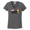 Ladies Heavy Cotton ™ 100% Cotton V Neck T Shirt Thumbnail