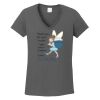 Ladies Heavy Cotton ™ 100% Cotton V Neck T Shirt Thumbnail