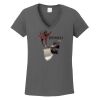Ladies Heavy Cotton ™ 100% Cotton V Neck T Shirt Thumbnail