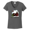 Ladies Heavy Cotton ™ 100% Cotton V Neck T Shirt Thumbnail