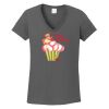 Ladies Heavy Cotton ™ 100% Cotton V Neck T Shirt Thumbnail