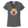 Ladies Heavy Cotton ™ 100% Cotton V Neck T Shirt Thumbnail