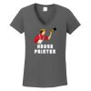 Ladies Heavy Cotton ™ 100% Cotton V Neck T Shirt Thumbnail
