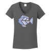 Ladies Heavy Cotton ™ 100% Cotton V Neck T Shirt Thumbnail