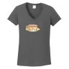 Ladies Heavy Cotton ™ 100% Cotton V Neck T Shirt Thumbnail