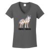 Ladies Heavy Cotton ™ 100% Cotton V Neck T Shirt Thumbnail